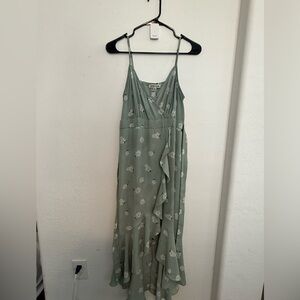 Floral Green Maxi Dress